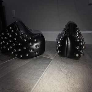 Azalea WANG Edgy Black Platform Heels.